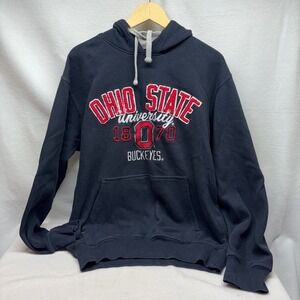 Ohio‎ State Buckeyes University 1870 Embroidered Hoodie Pullover Sweatshirt Sz M